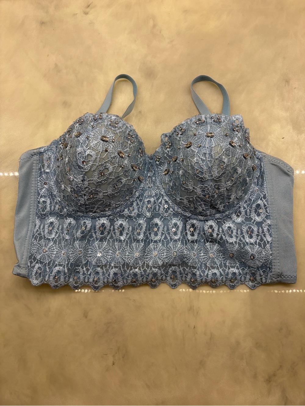 Windsor Blue Gem Bustier Top Medium